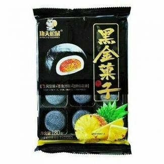 Пирожное рисовое МОТИ с фруктовым джемом (Вкус Ананаса) Gongfu Songshu Mochi (Black) 180 гр KHP (1х30)