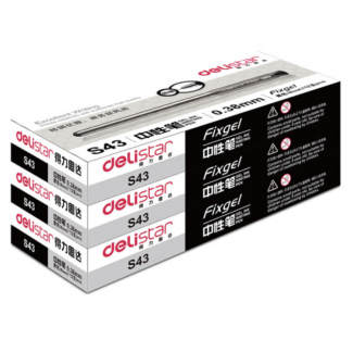 Deli S43 Гелевая ручка 0.38 мм, 12 шт/коробка (единица: коробка) черный