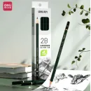 deli Карандаши 2B, 7084, 12 шт. в коробке, темно-зеленые